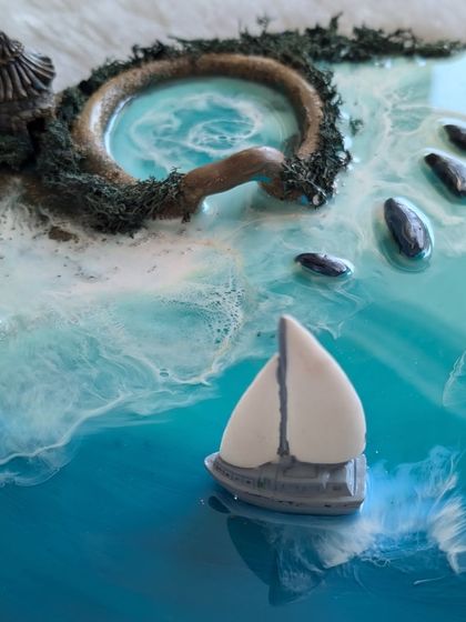 Studio Chhavi - Custom Art & Decor Commissions Ocean-Inspired Resin Art photo 10