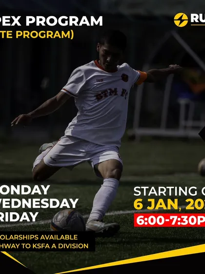 We offer a clear path for serious players. Our APEX Elite Program provides intense, year-round training for U15 and U17 athletes, with a direct pathway to competitive leagues like the KSFA A Division.