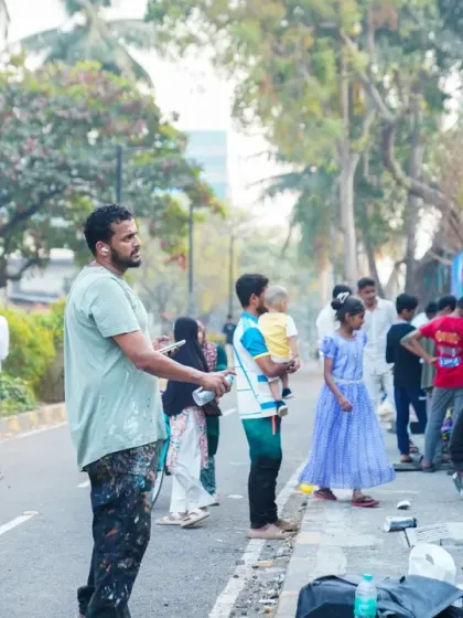 A shot from Stylebound, the graffiti jam I organized in Mumbai. It was a dream come true to bring international and local artists together to paint.