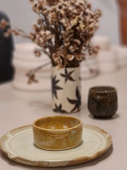 Announcing my special Rakhi edit gift hampers. This hamper includes a beautiful plate and bowl set, perfect for gifting your loved ones a truly special handmade piece.