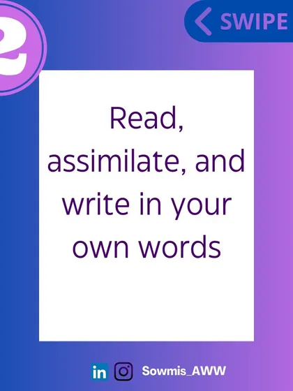 Before you can paraphrase, you must truly understand the original text. Read it, assimilate the information, and then write it in your own words. This deep understanding is what allows you to rephrase the content authentically.