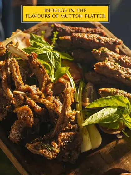 Indulge in our Mutton Platter, a carnivore's delight. This celebratory platter features a selection of our finest mutton preparations, including succulent lamb chops and flavorful seekh kebabs, grilled to perfection.