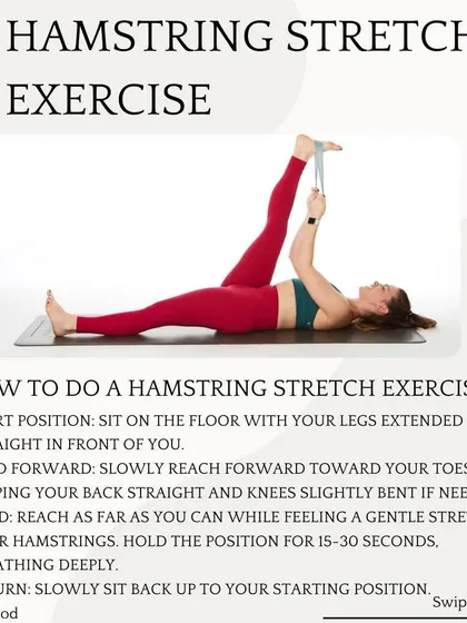 A guided Hamstring Stretch using a resistance band. This is a great way to improve flexibility and reduce tension in the lower back and legs. Proper stretching is a key component of injury prevention and rehabilitation.