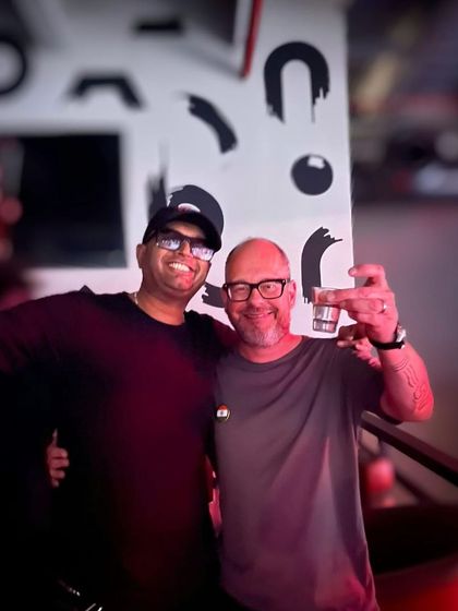 Another moment with Oliver Huntemann. His influence on the techno scene is immense, and it was an honor to meet him.