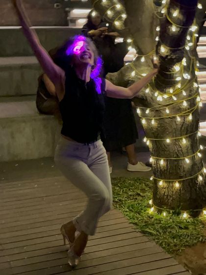 Dance like there's no tomorrow! A candid shot of me, filled with intoxicated love-energy. This is my wish for the world: to dance unabashedly for your soul.