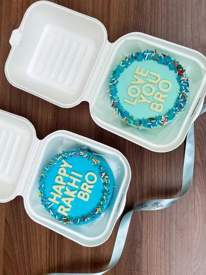 These "Love You Bro" and "Happy Rakhi Bro" bento cakes are a fun and personal way to celebrate Raksha Bandhan. They're small enough for one but sweet enough to share.