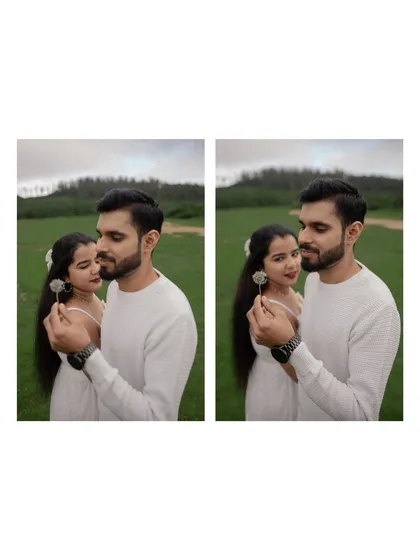 A sweet diptych of the couple making a wish on a dandelion. It’s these small, gentle moments that I love to capture, telling a story of shared hopes and dreams.