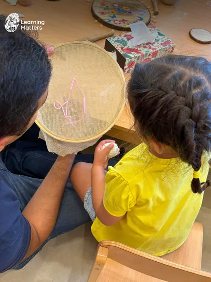 At our parent-child events, families create together. Whether it's playdough, painting, or embroidery, these shared activities strengthen bonds and celebrate the process of learning as a family.