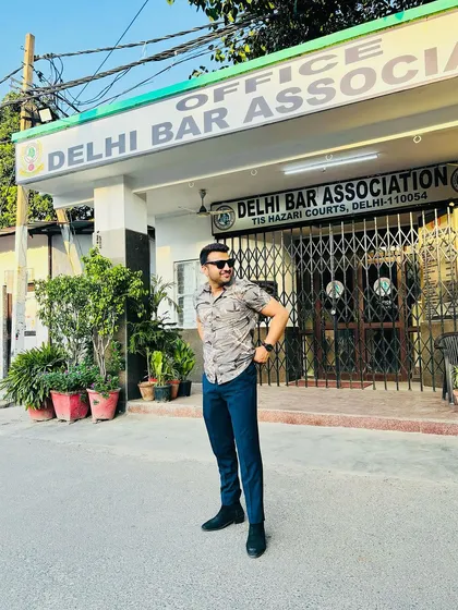 Standing proudly outside the Delhi Bar Association office.