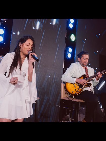 A different angle of our trio performance. We adapt our stage plot and setup to best suit the venue and event flow.