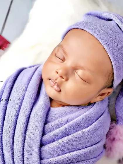 A peaceful sleeping portrait from the side.