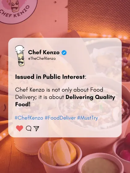 Issued in public interest: I'm not just about food delivery, I'm about delivering quality food.