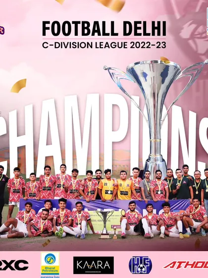 The moment we became Champions of the Football Delhi C-Division League 2022-23.