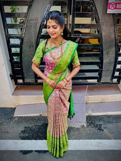 South Indian Bridal Drapes photo 60