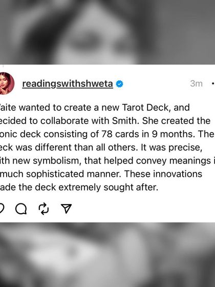 Pamela Colman Smith was an incredible artist, a member of the Golden Dawn, and an advocate for women's rights. Despite her immense contribution, she was overshadowed, received no credit, and died broke. We honor her by calling the deck the "Smith-Waite" deck.