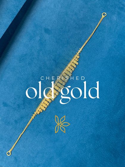This cherished old gold bracelet was the starting point for an incredible transformation. Swipe to see how we brought this simple piece to life as a grand, statement necklace.