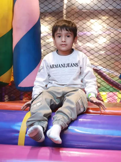 A cool and confident pose from a young guest in our play area. I love seeing kids feel comfortable and happy in the space I've created.