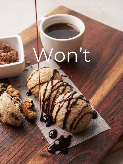 You won't believe these delicious Lava Cookies are healthy. This shot captures the indulgent moment of drizzling chocolate, a treat you can enjoy without compromise.