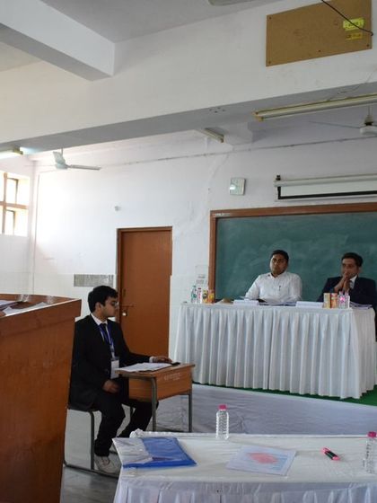 Presiding as a judge at the 15th NLU Antitrust Law Moot Court Competition. These competitions are an excellent training ground for developing the advocacy skills required in commercial law.