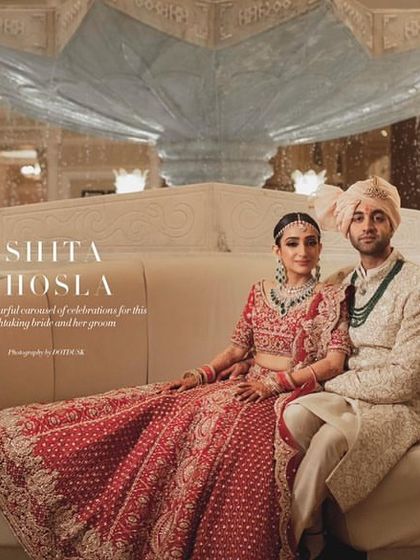 The stunning bride and groom, Ishita and Naman, whose wedding we had the pleasure of catering. It was an exciting and rewarding experience to design a menu that matched the elegance of their celebration.