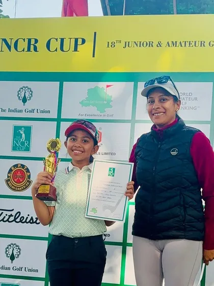 Aahana Shrivastava receives her 2nd Runner-up trophy at the 18th Edition of the Delhi-NCR Cup.