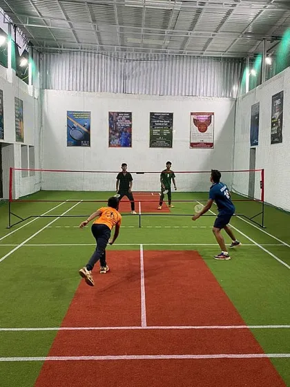 Young guns battling it out in a doubles match. It's great to see so much talent and passion.
