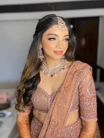 Another beautiful angle of Hetal's engagement makeup.