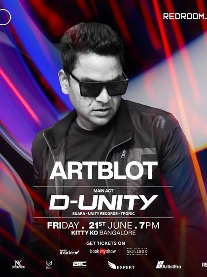 My personalized flyer for a massive night with techno titan D-Unity. It's always a pleasure to support artists from top labels like Suara and Tronic.