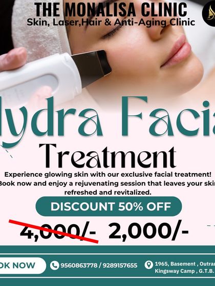 An exclusive offer on our most in-demand treatment. This image shows the Hydrafacial device in use, delivering a rejuvenating session that leaves skin refreshed and revitalized.