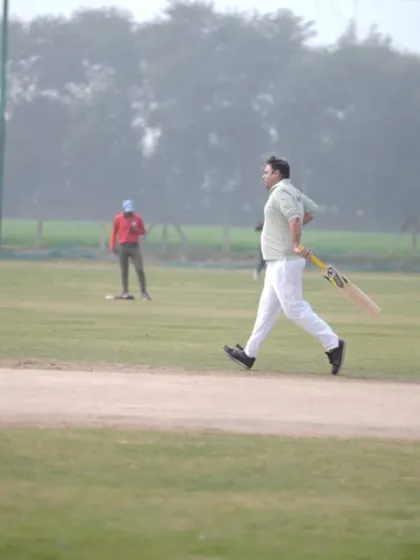Age is just a number when it comes to staying active. Here I am on the cricket field, practicing what I preach about the importance of lifelong fitness.