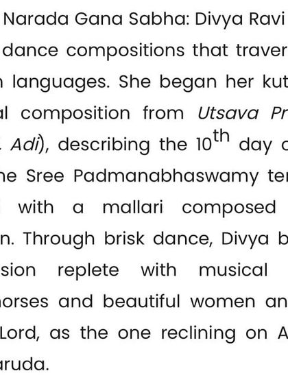 Divya Ravi - Bharatanatyam Dance Performances Performances, Press & Posters photo 23