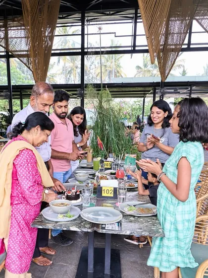Another happy family celebrating a special occasion with a cake cutting ceremony at their table. My team is always ready to help make your day memorable.