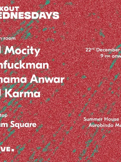 A poster for a massive lineup at Summer House Cafe for Boxout Wednesdays, showing the scale of these mid week parties.