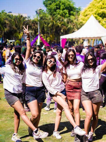Happy faces and good vibes at the United Colours of Bangalore Holi festival. Creating moments like these is why I love organizing large-scale outdoor events.