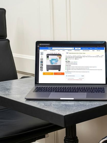 This image shows a different appliance model on the Flipkart listing, highlighting our work with major electronics brands.