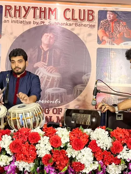 Deep in concentration during my tabla solo recital. Each performance is an opportunity to delve deeper into the ocean of rhythm.