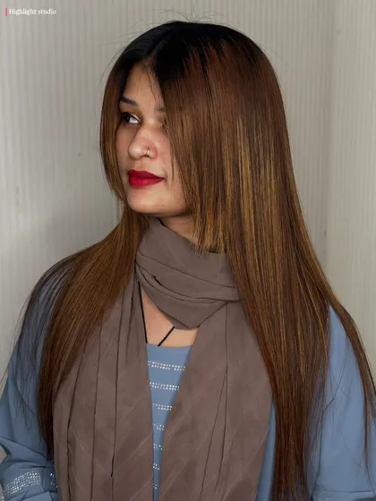 The result of our Botox hair treatment. The hair is straight, frizz free, and has a beautiful shine.