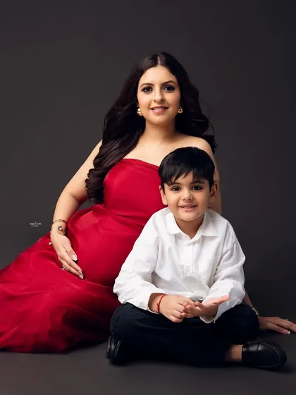 A sweet portrait of a mamma and her son. It's so special to capture these last few moments before the family grows by one more.
