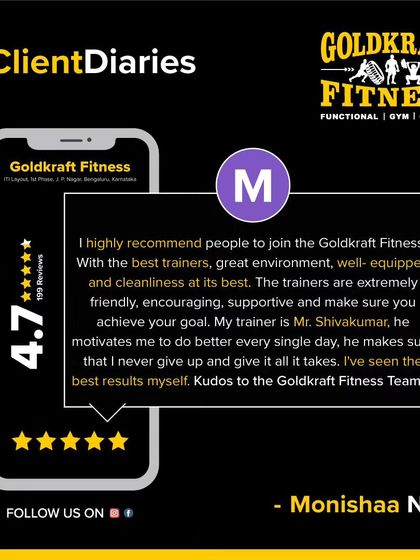 Monishaa's review about our great environment and supportive trainers like Shivakumar is a testament to the community we've built. We believe in giving it all it takes to help you reach your goals.