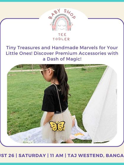 Tee Todler offers premium handmade accessories with a dash of magic. This little girl looks so chic with her butterfly bag, a perfect find at the market.