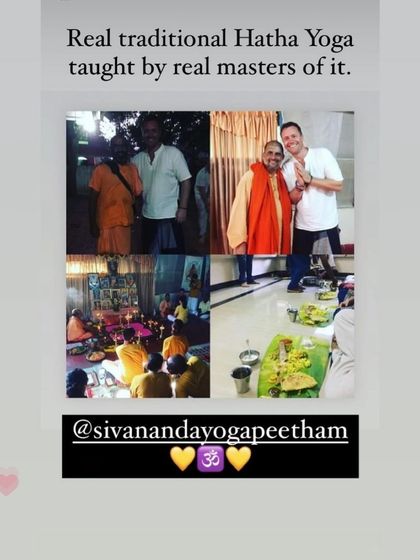 A collage from a student, showing the "real traditional Hatha Yoga taught by real masters." We are committed to preserving and transmitting the authentic teachings of our lineage.