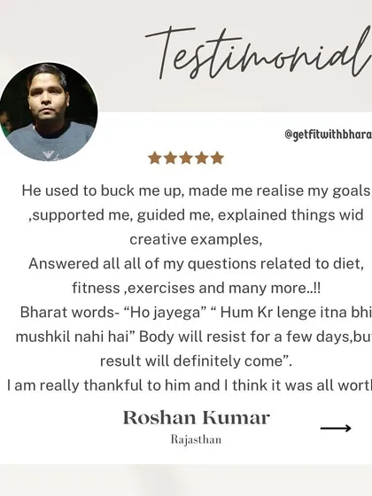 Roshan felt I bucked him up, supported him, and guided him with creative examples. My words, "Ho jayega," helped him believe that results would definitely come.
