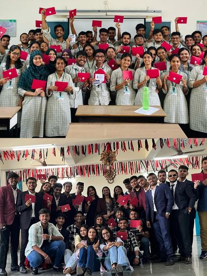 The best part of my job. Seeing the students of the Class of 2025 holding the farewell cards I made for them. So many smiles in one photo.