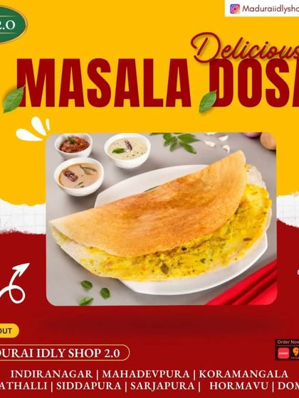 Our delicious Masala Dosa, a perfect blend of crispy crepe and savory filling.