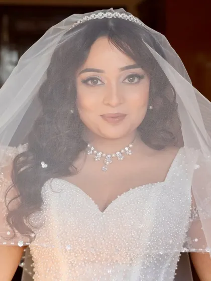 A dreamy portrait of my Catholic bride Shirley, veiled and ready. Her eyes were a dream to work on, and this look accentuates them beautifully.