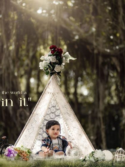 You make the world a better place by being in it. A beautiful, moody shot of a boy in his teepee in a forest of banyan trees.