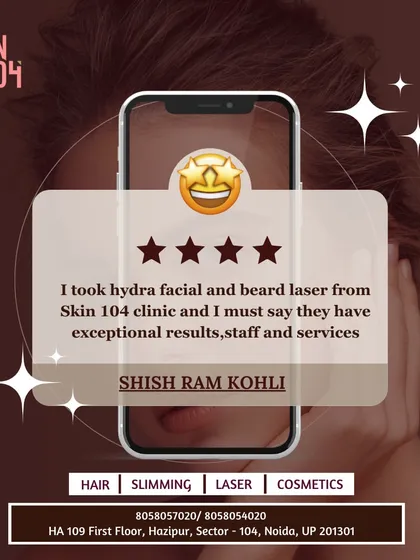 Our services are for everyone. This client review highlights the exceptional results for both HydraFacial and beard laser treatments, showing how we help men achieve sharper beard lines and smoother skin.