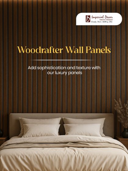 For this bedroom, I used our luxury Woodrafter wall panels to create a sophisticated and textured feature wall. The vertical lines add a sense of height and warmth, turning a simple wall into the centerpiece of the room.