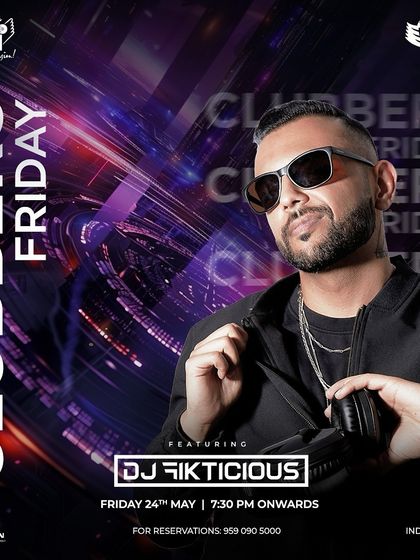 Another poster for 'Clubbers Friday', highlighting drinks on the house for ladies.