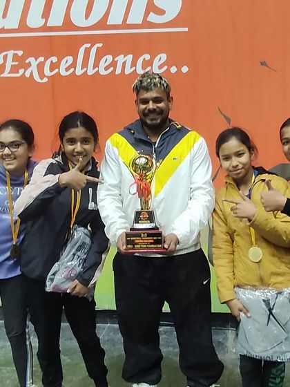 My girls' team celebrating their championship win. They played with incredible heart and teamwork.